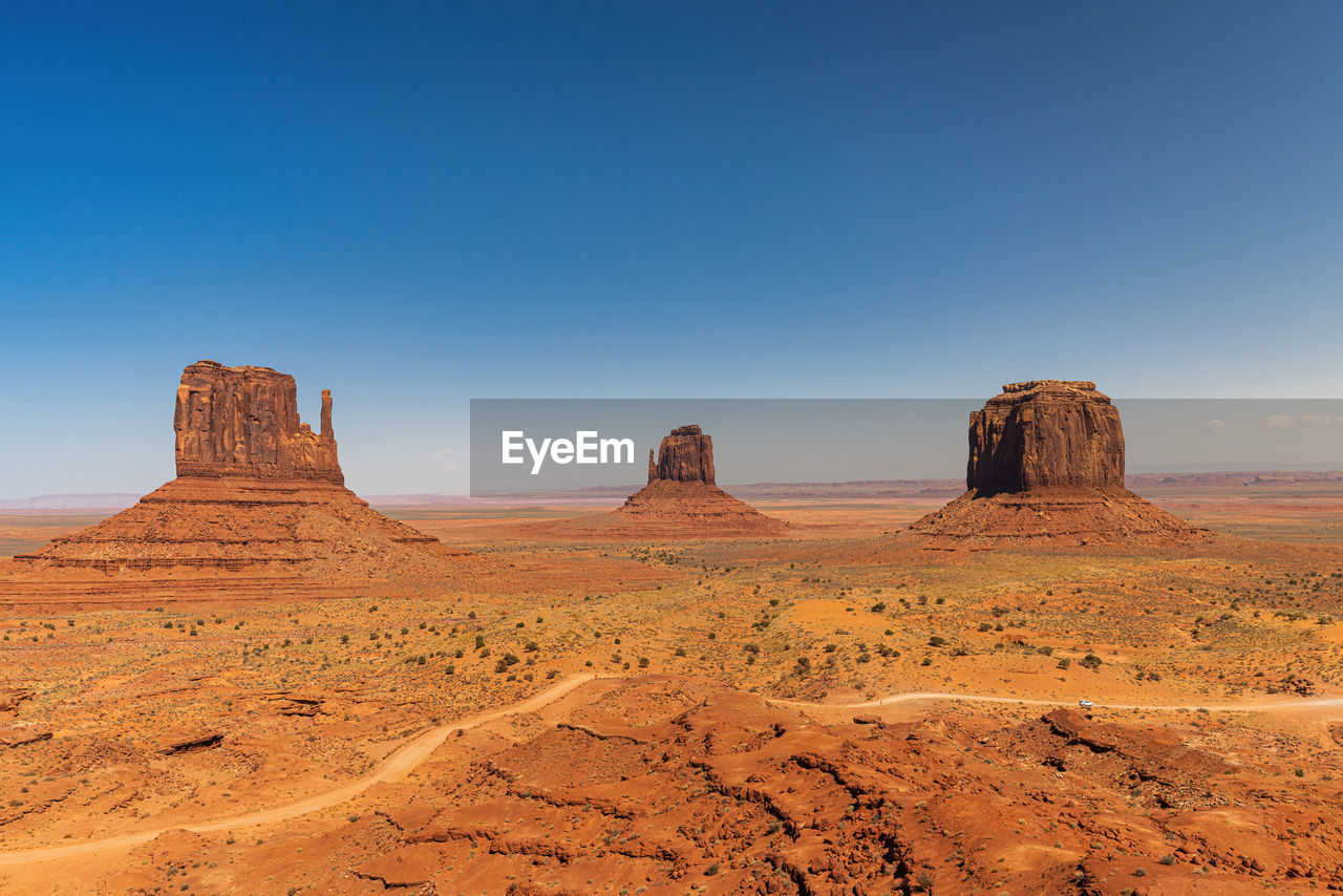 The colorado plateau at the monument valley before sunset