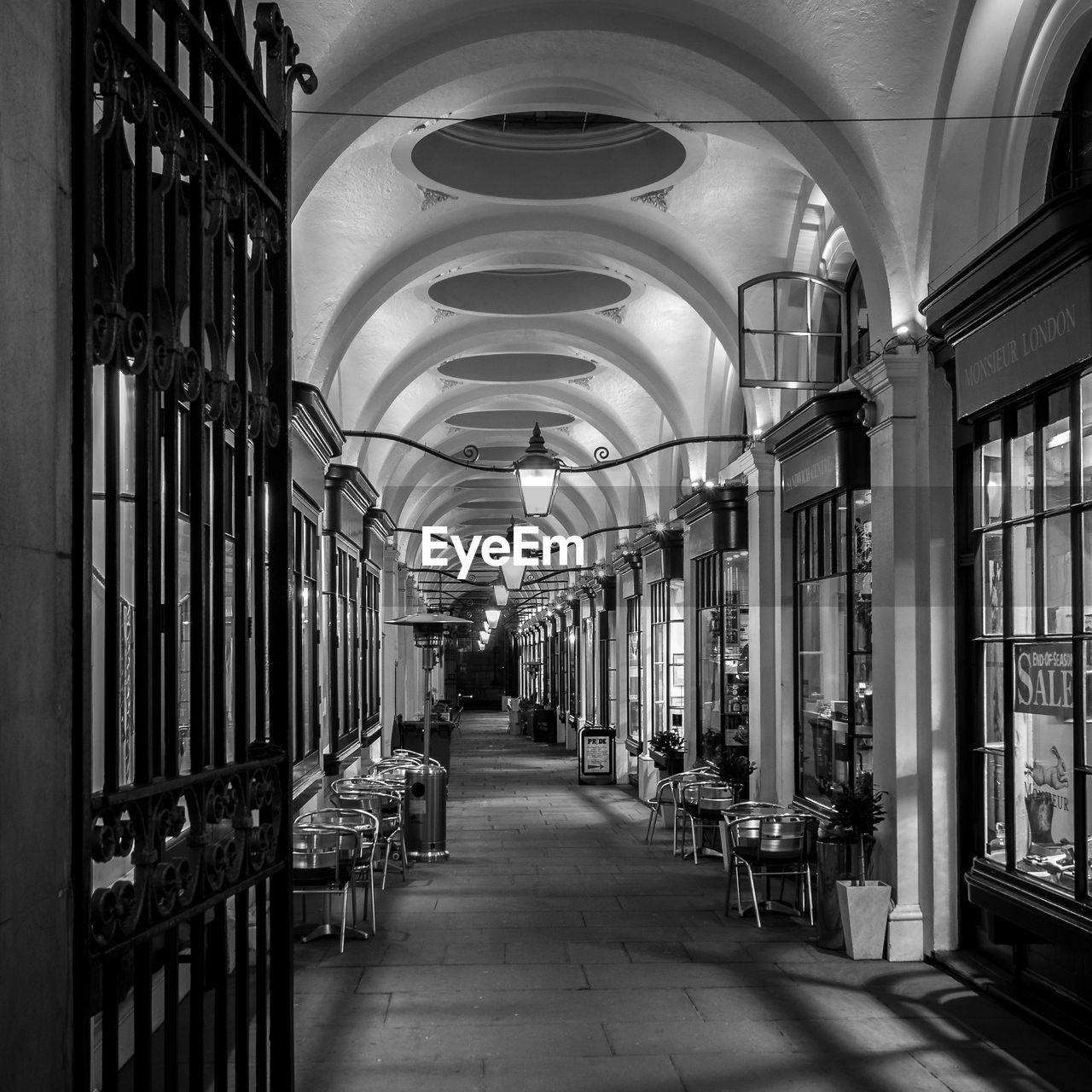 Empty corridor of building
