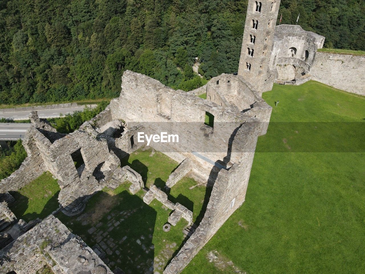 low angle view of old ruins