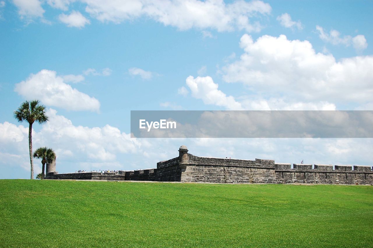 Castillo de san marcos fort against cloudy sky