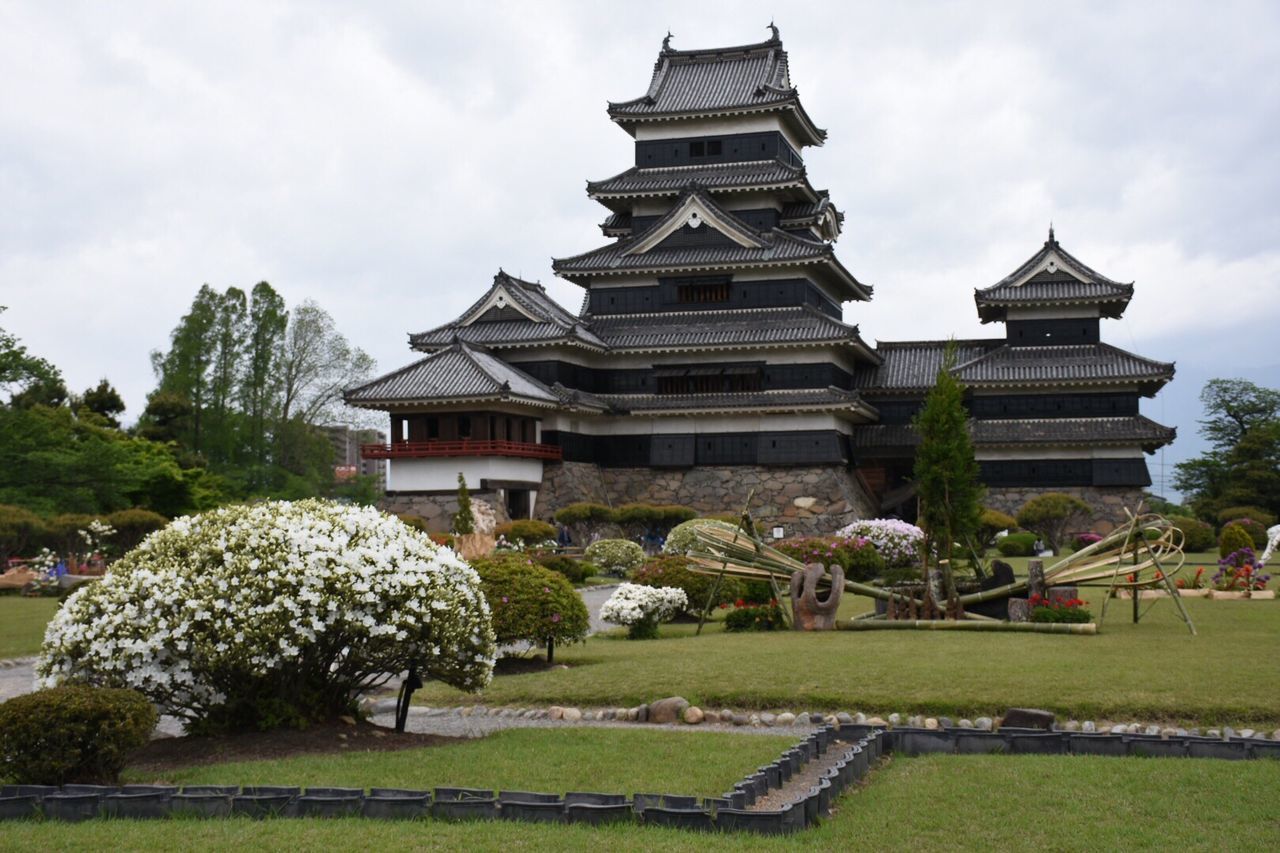 View of castle against clouds