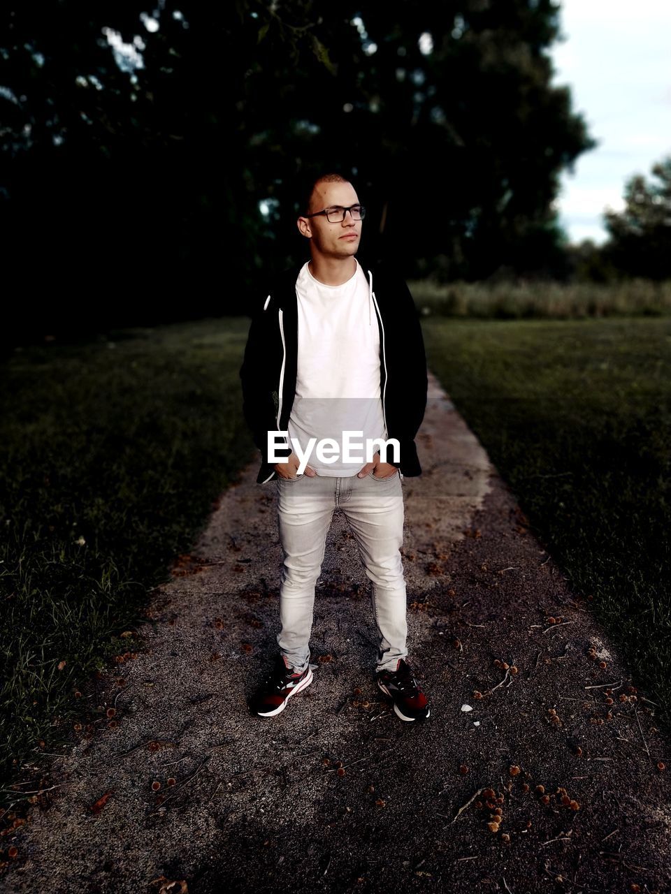 Full length of man standing on field