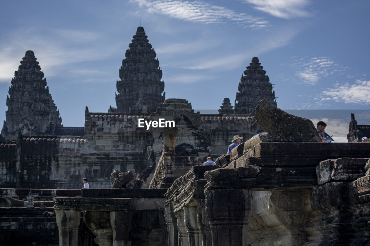 Panoramic view of historic building against sky