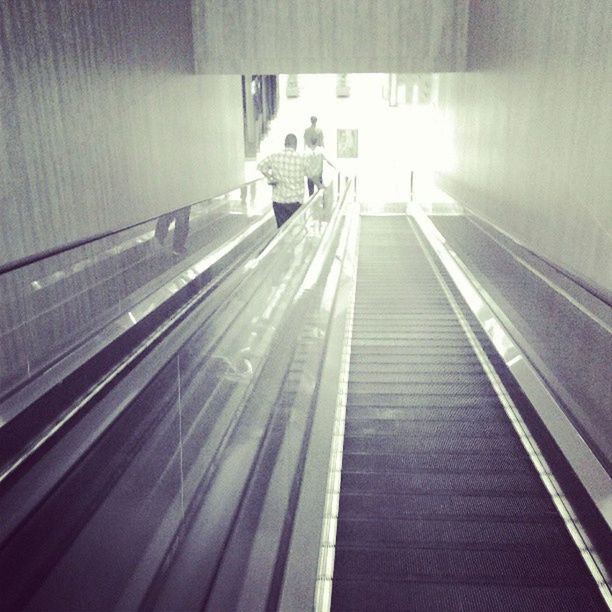 VIEW OF ESCALATOR IN SUBWAY