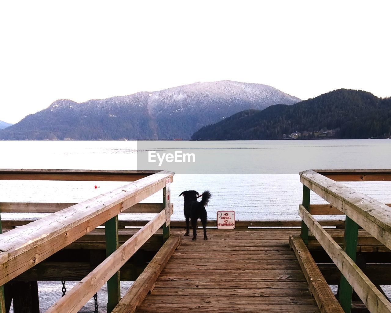 VIEW OF PIER ON LAKE