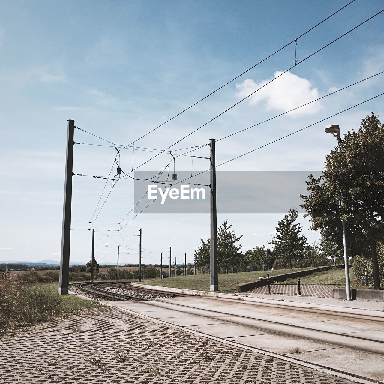 Railroad tracks against sky