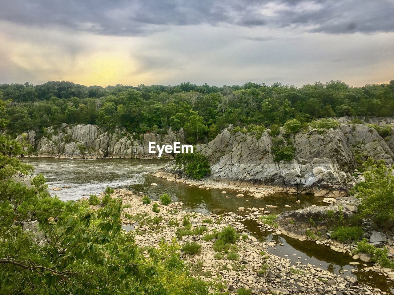 Scenic view of river against sky