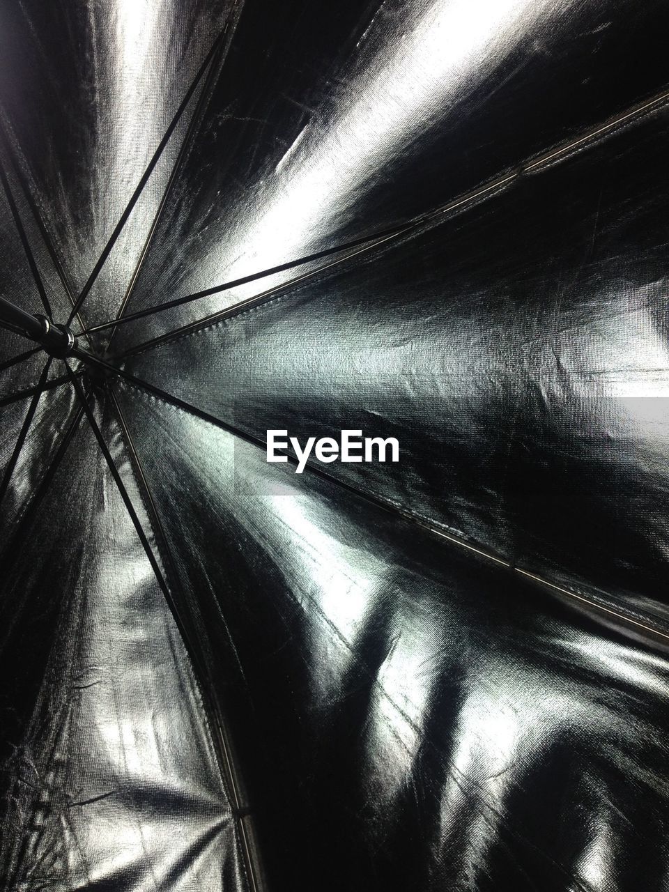 Detail shot of black umbrella