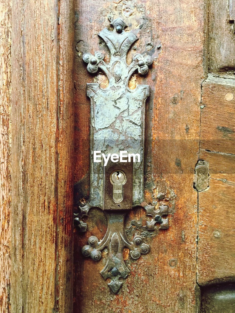 Close-up of locked door