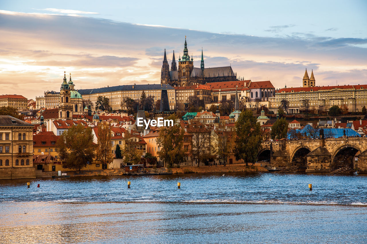 Panoramic view of the old town of prague.