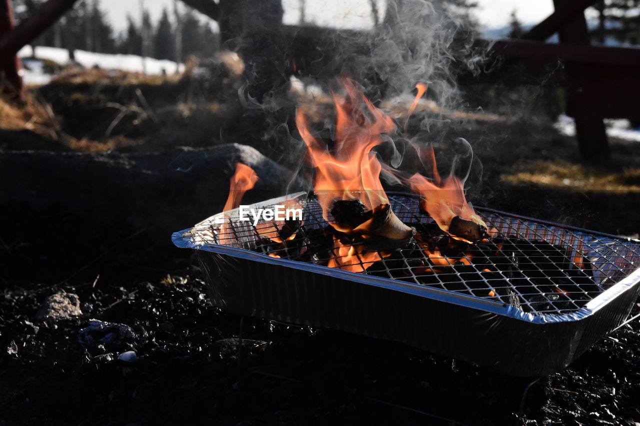 FIRE HYDRANT ON BARBECUE GRILL