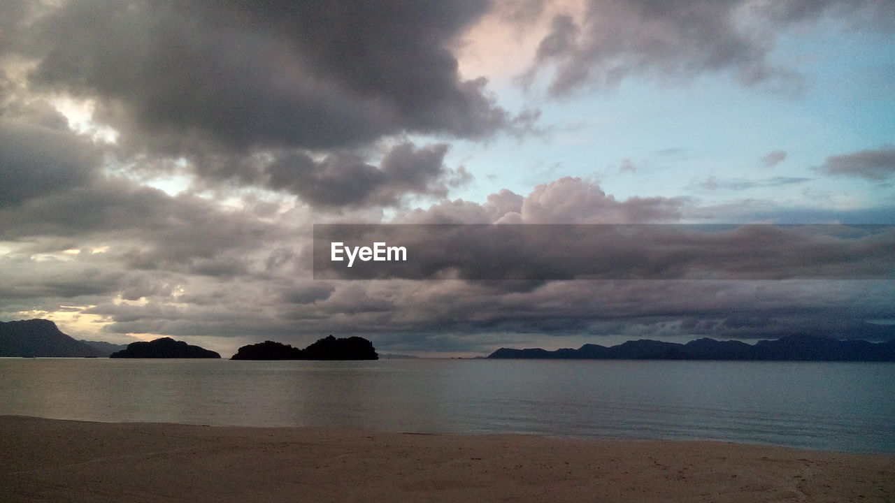 VIEW OF SEA AGAINST CLOUDY SKY