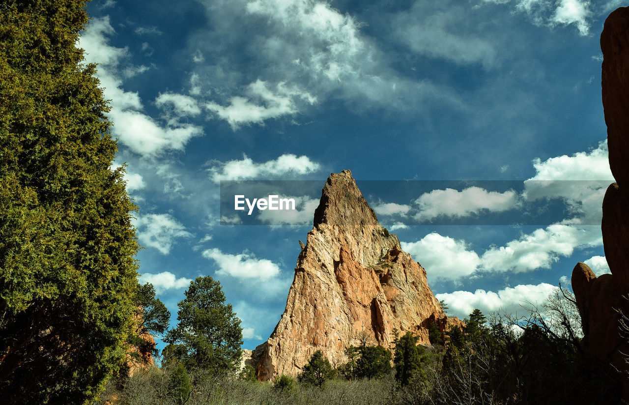 LOW ANGLE VIEW OF ROCK FORMATION AGAINST SKY