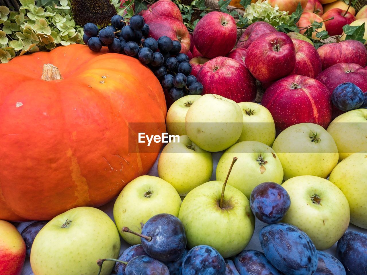 Full frame shot of fruits and vegetables thanks givin