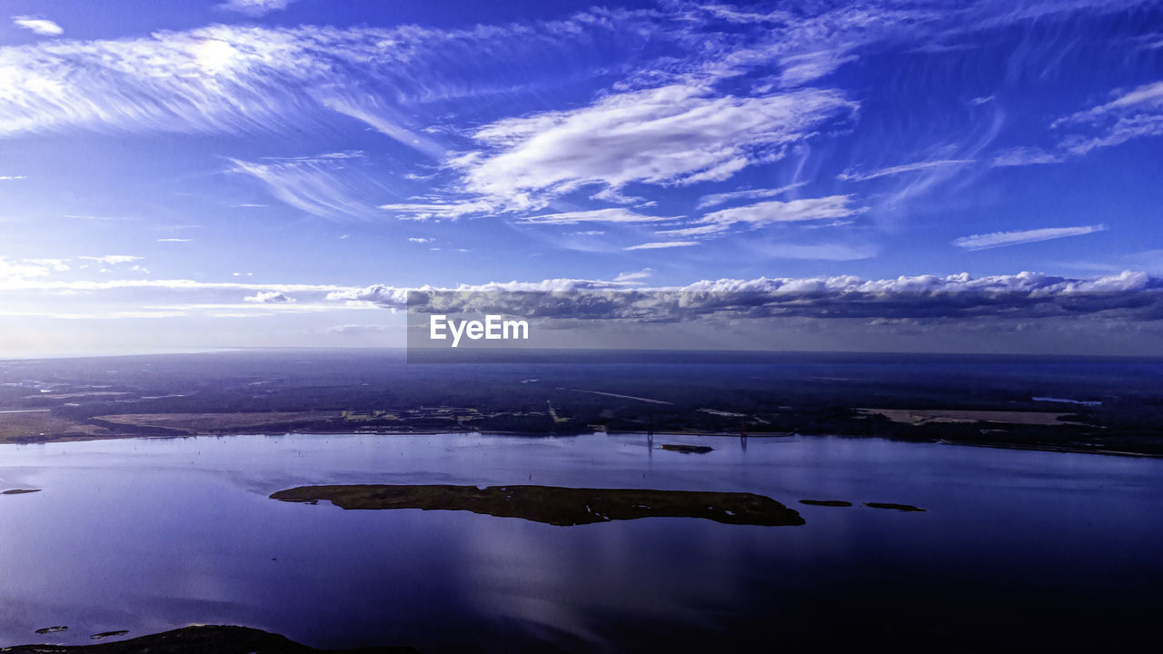 AERIAL VIEW OF SEA AGAINST SKY