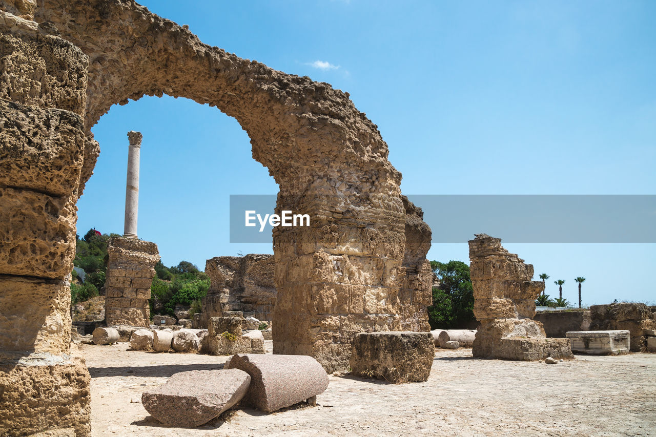 Ruins of the baths of antoninus. carthage, tunisia.