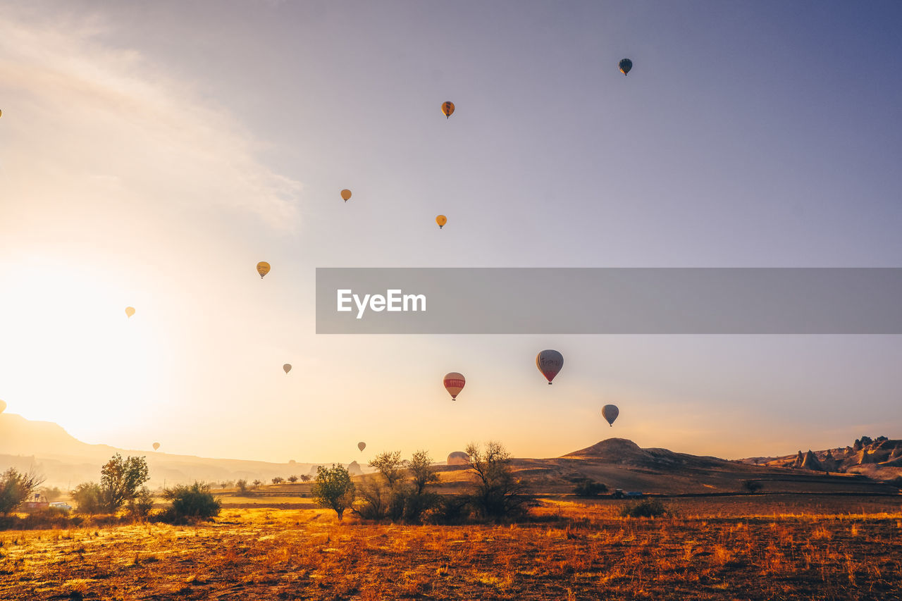 HOT AIR BALLOONS FLYING IN SKY