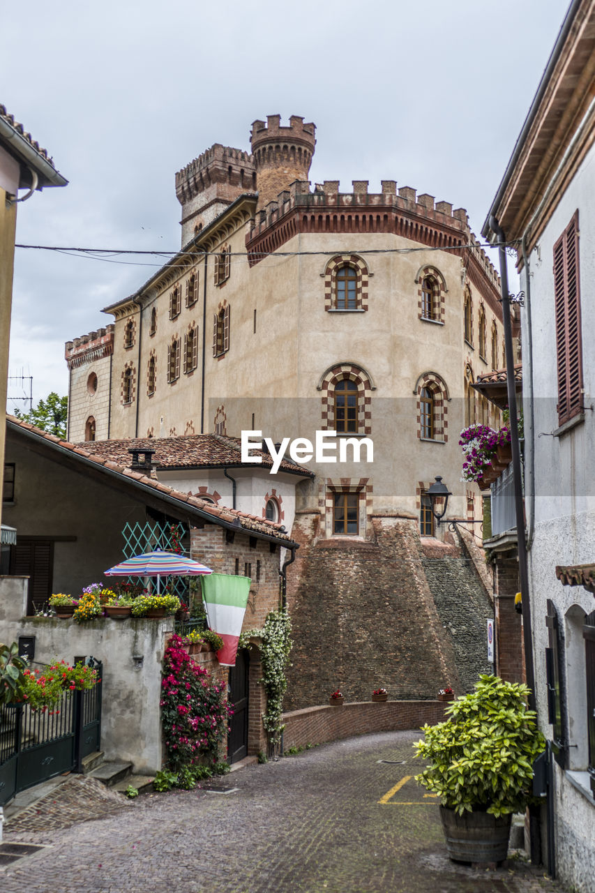 The center of barolo with historical buildings