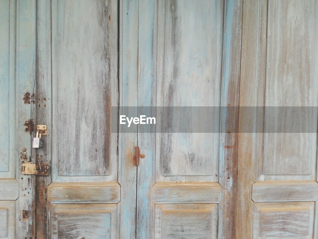 Full frame shot of closed wooden house door