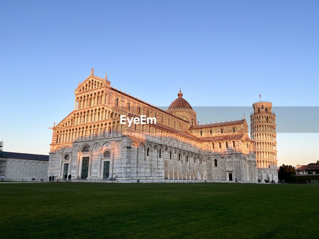 low angle view of old building against clear sky