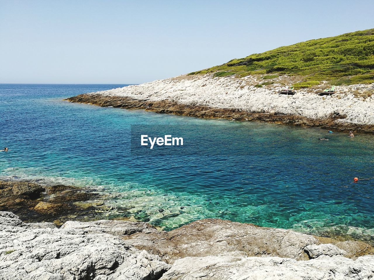 SCENIC VIEW OF BEACH AGAINST CLEAR SKY