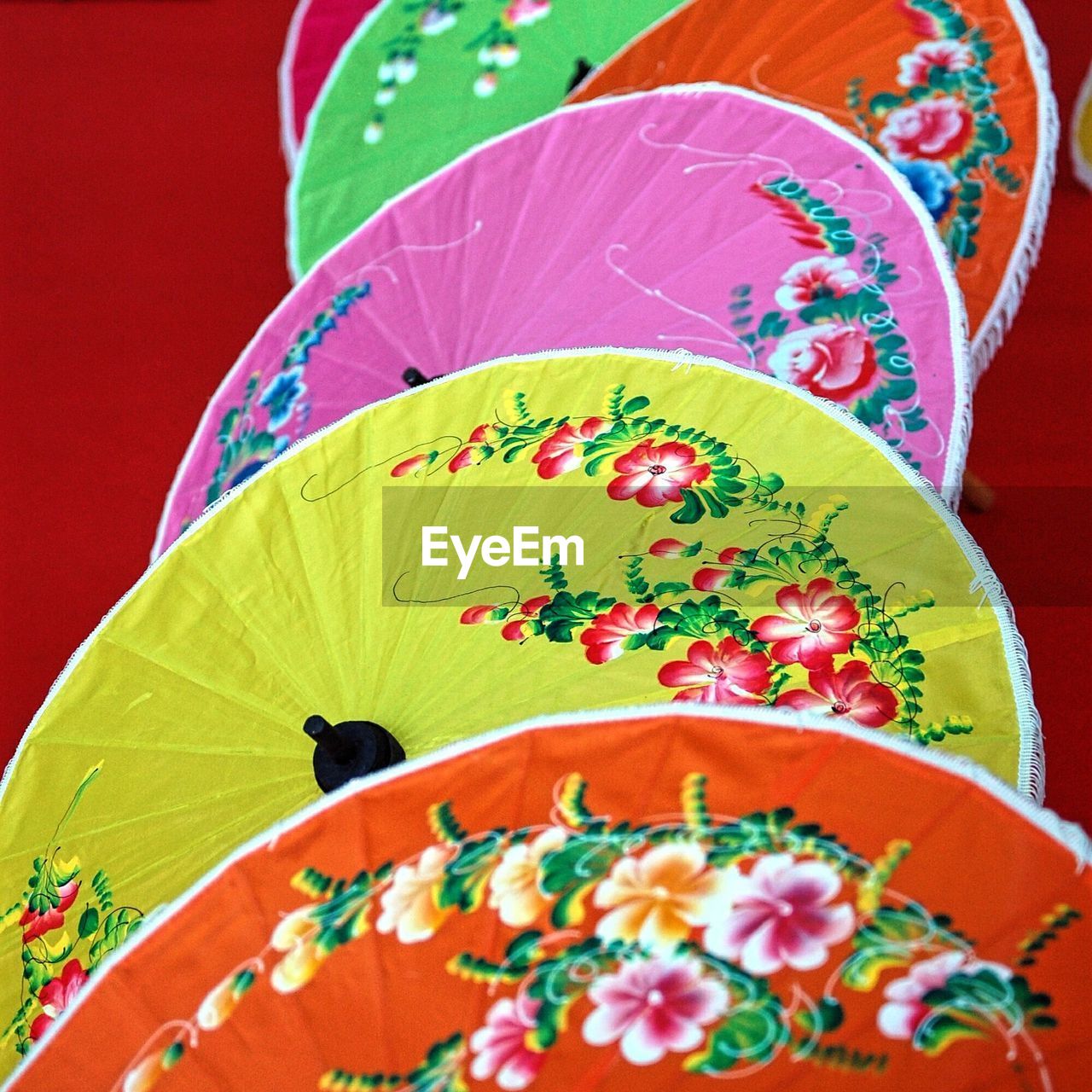 Close-up of multi colored umbrella 