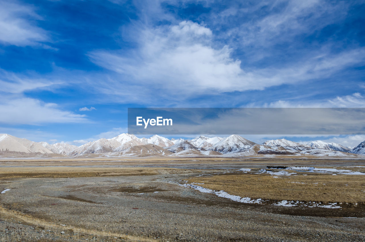 SCENIC VIEW OF SNOWCAPPED LANDSCAPE AGAINST SKY