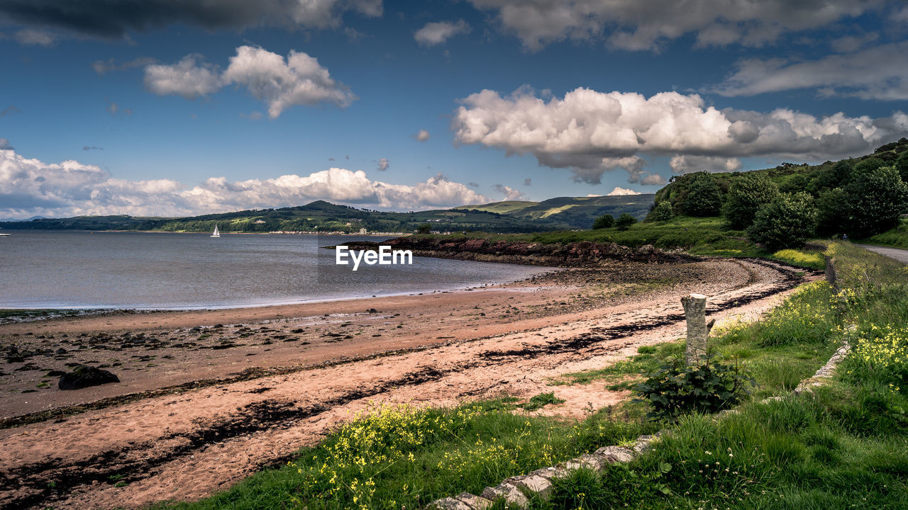PANORAMIC VIEW OF BEACH AGAINST SKY