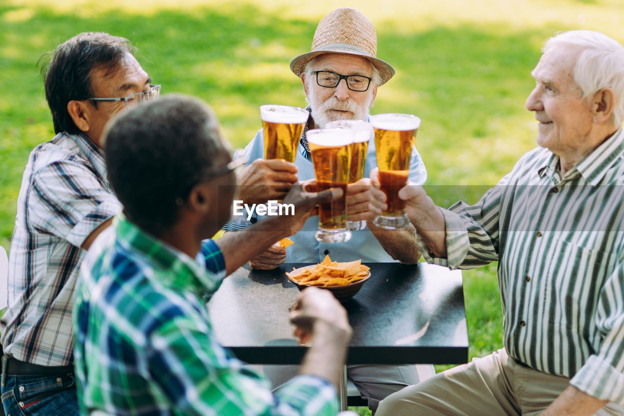 Group of people drinking glass