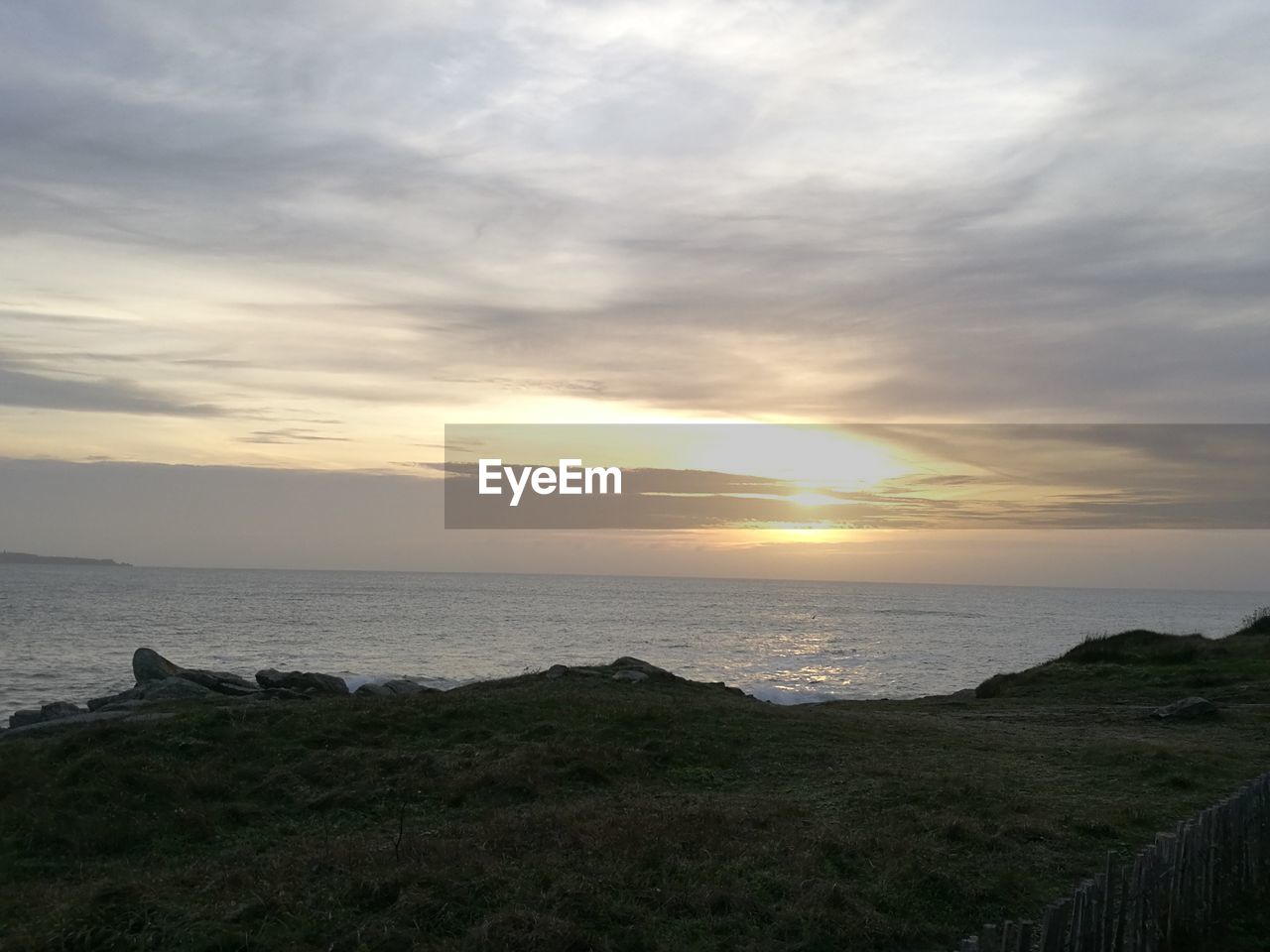 SCENIC VIEW OF SEA DURING SUNSET