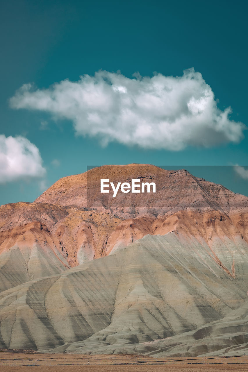 Scenic view of desert against sky