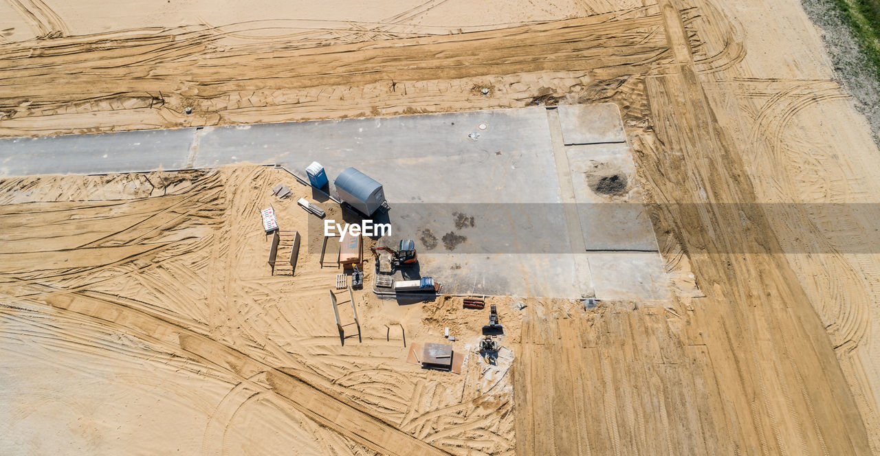 People working on construction site