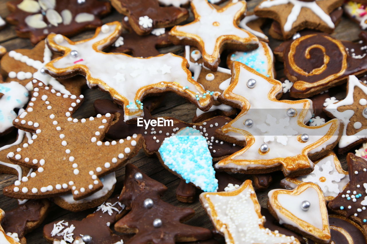 Homemade gingerbread cookies background