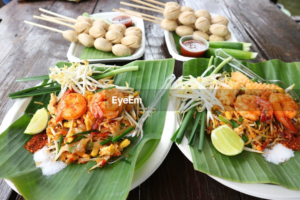 High angle view of fresh vegetables in plate