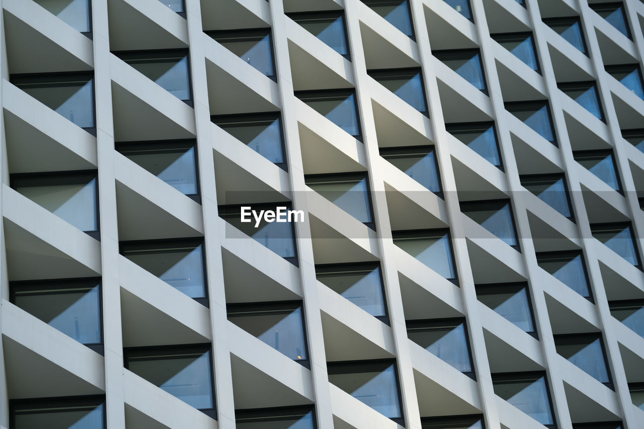 Patterned structure of exterior of a commerce building in admiralty, hong kong