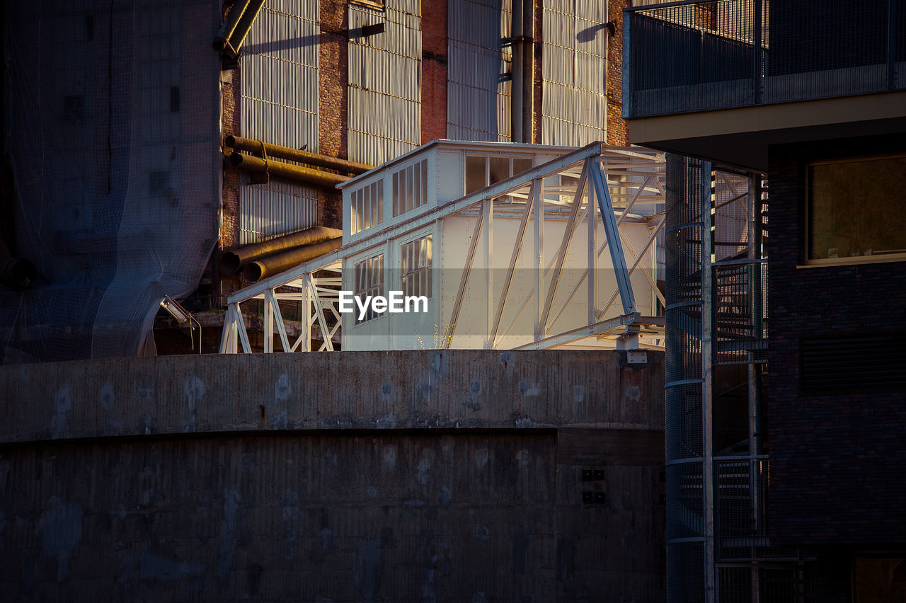 Low angle view of old construction site