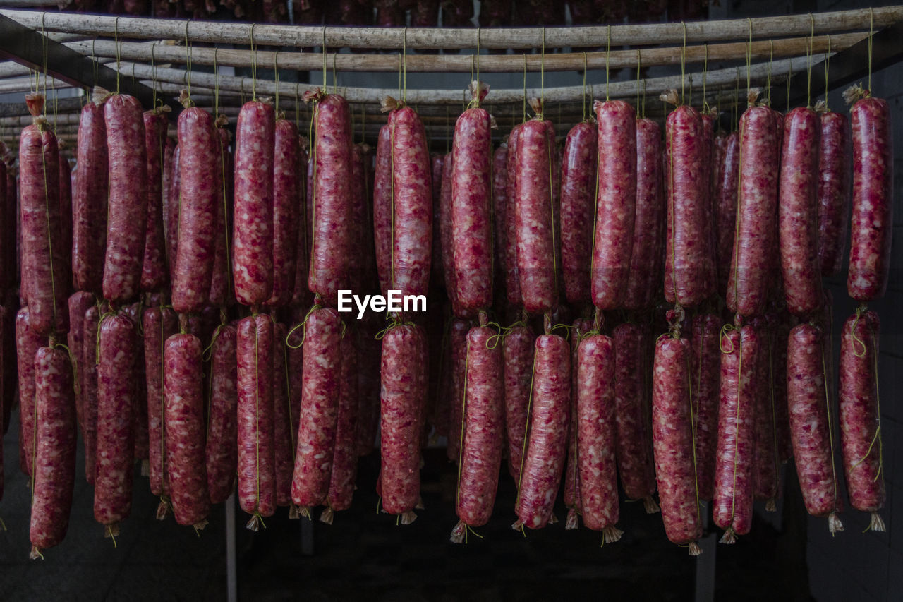 High angle view  salame 