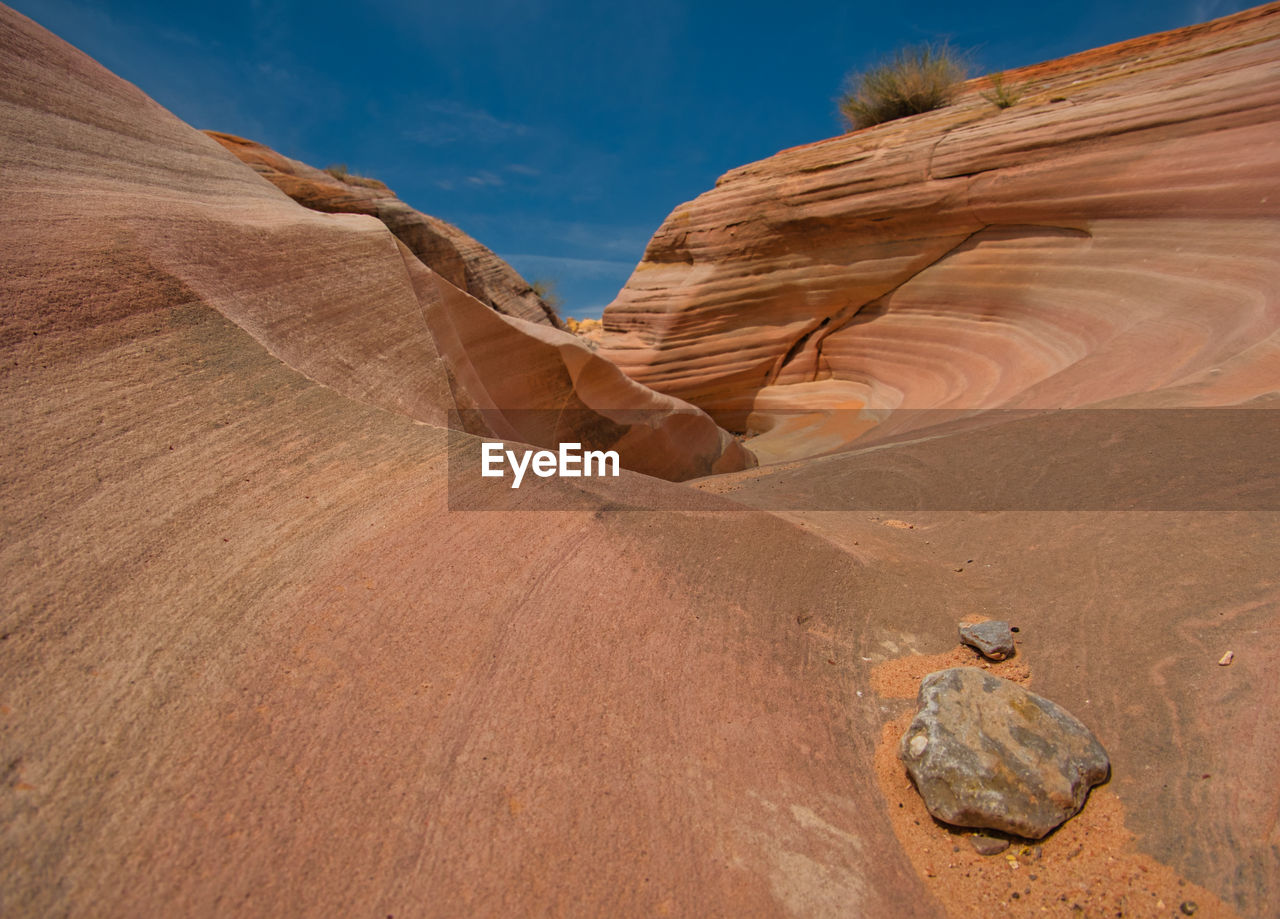 ROCK FORMATIONS ON DESERT LAND