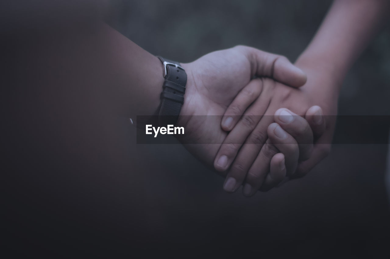 Close-up of woman hands