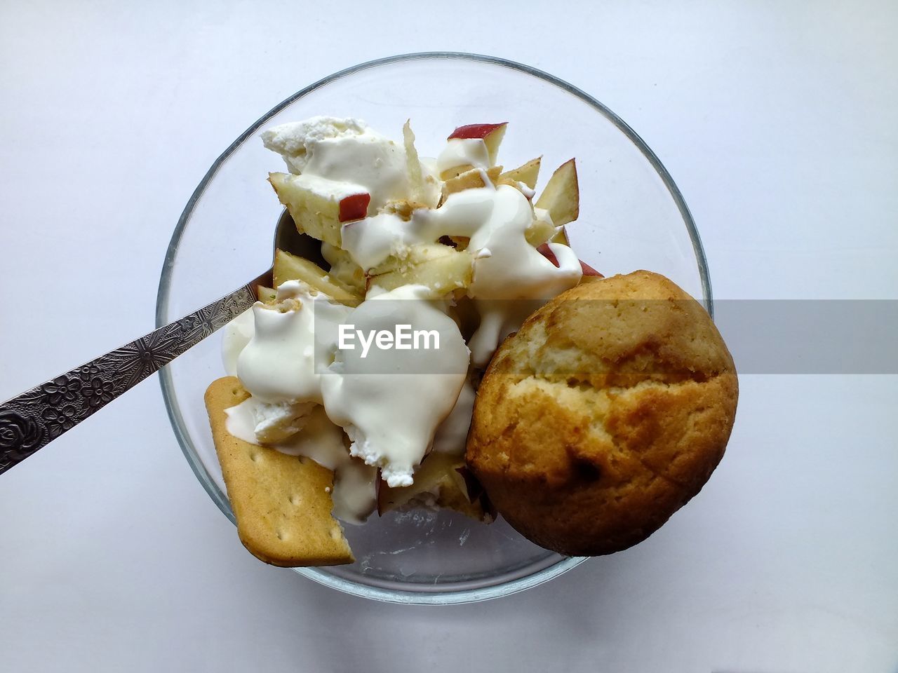 Close-up of ice cream on table