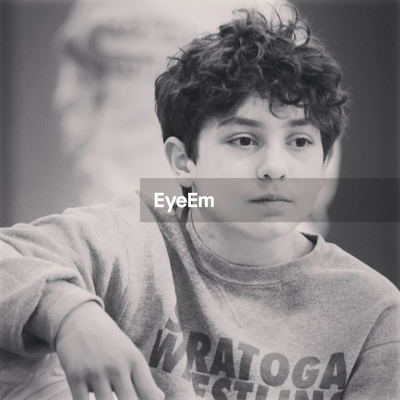 Close-up of thoughtful boy looking away