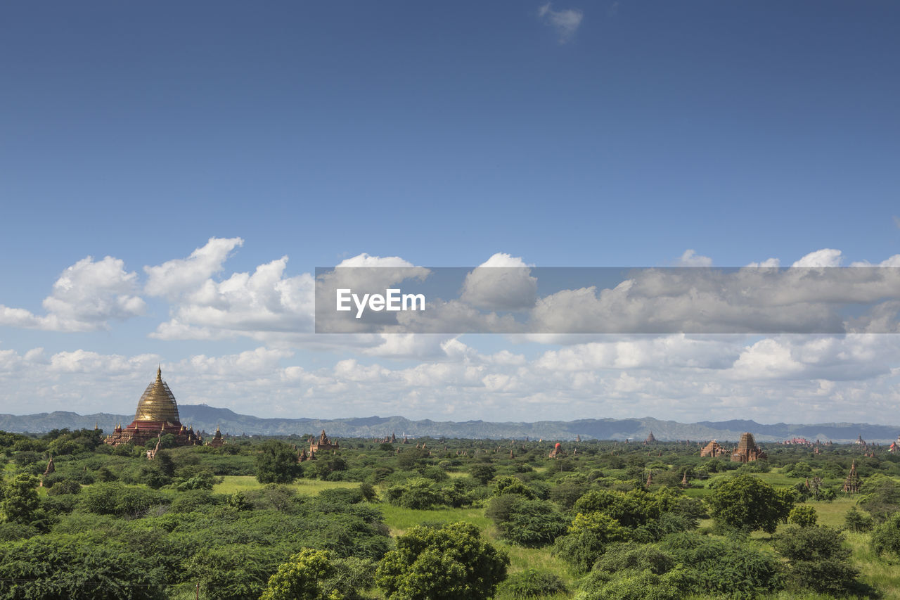 A view of the temples in bagan, myanmar