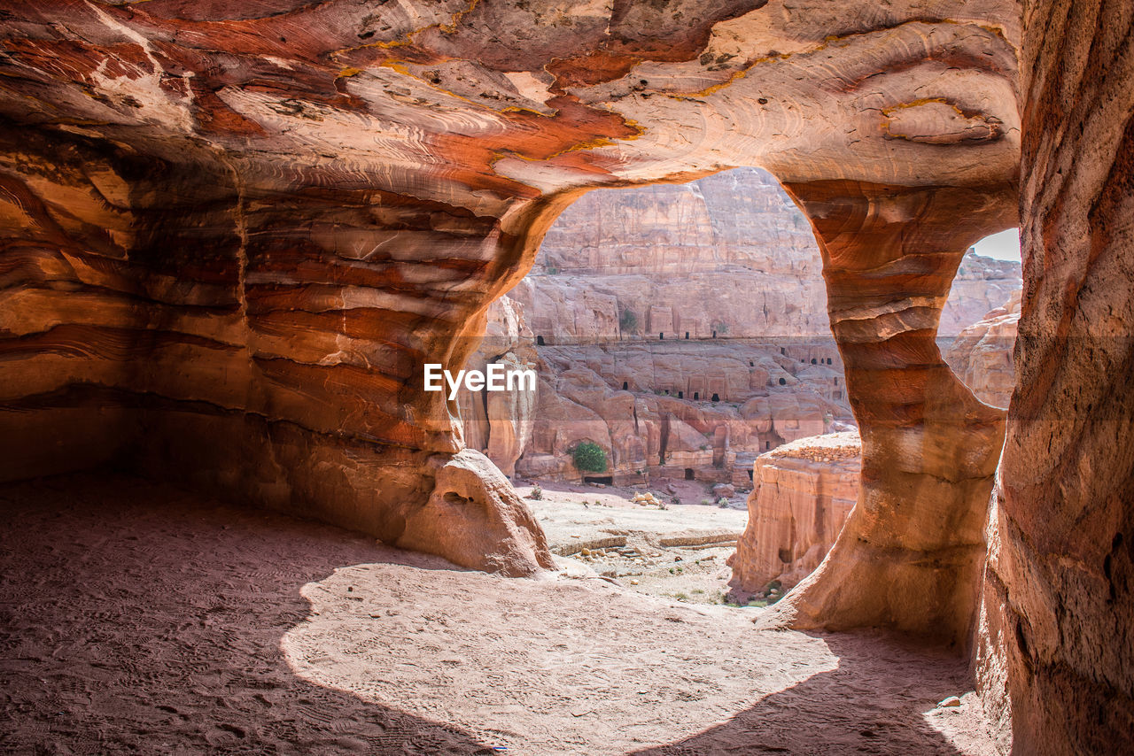 Hole in rock formation