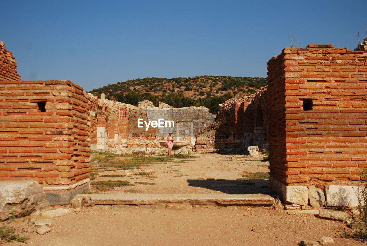 Old ruins against clear sky