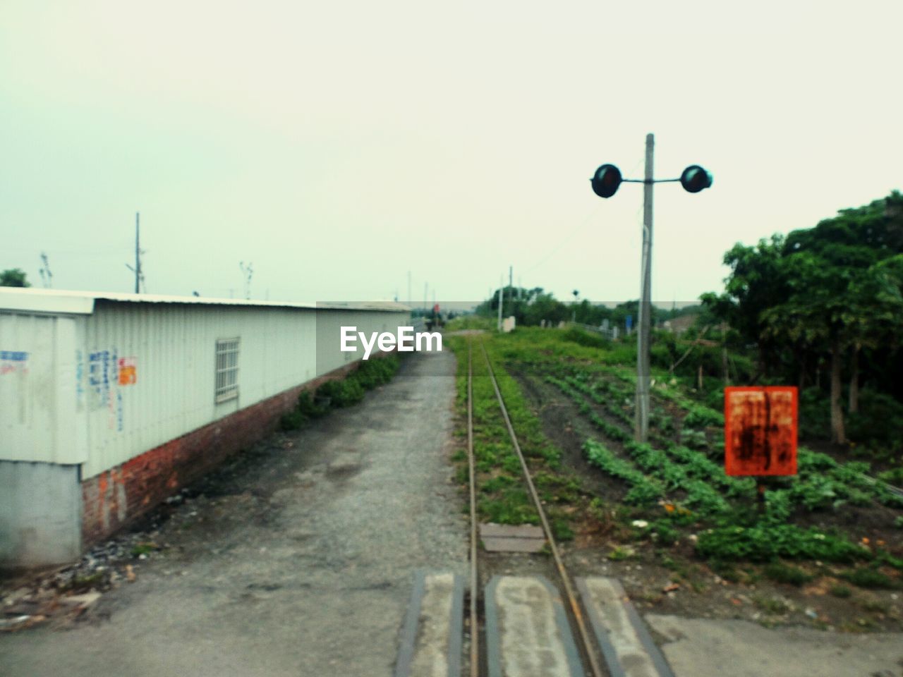 ROAD PASSING THROUGH RAILROAD TRACKS