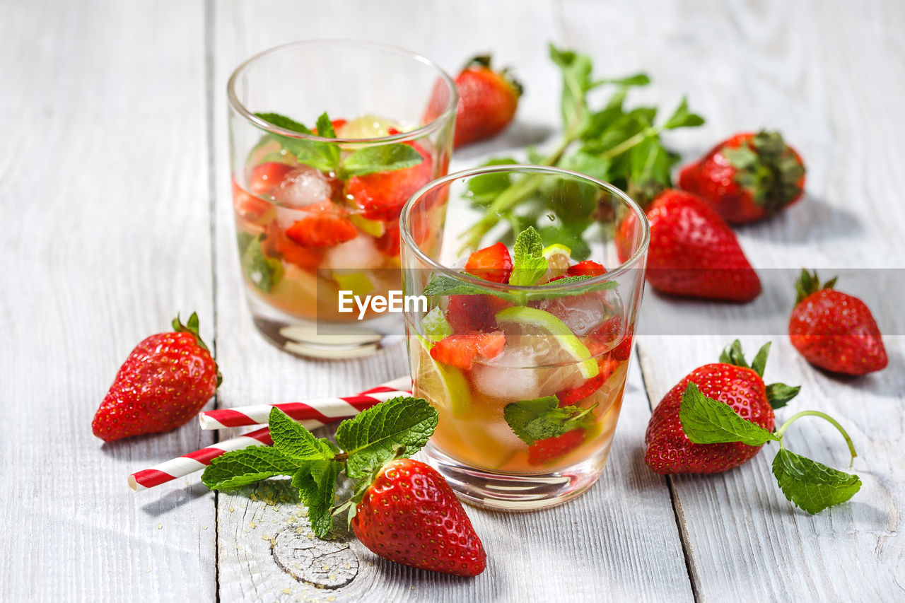 FRUIT SALAD ON GLASS