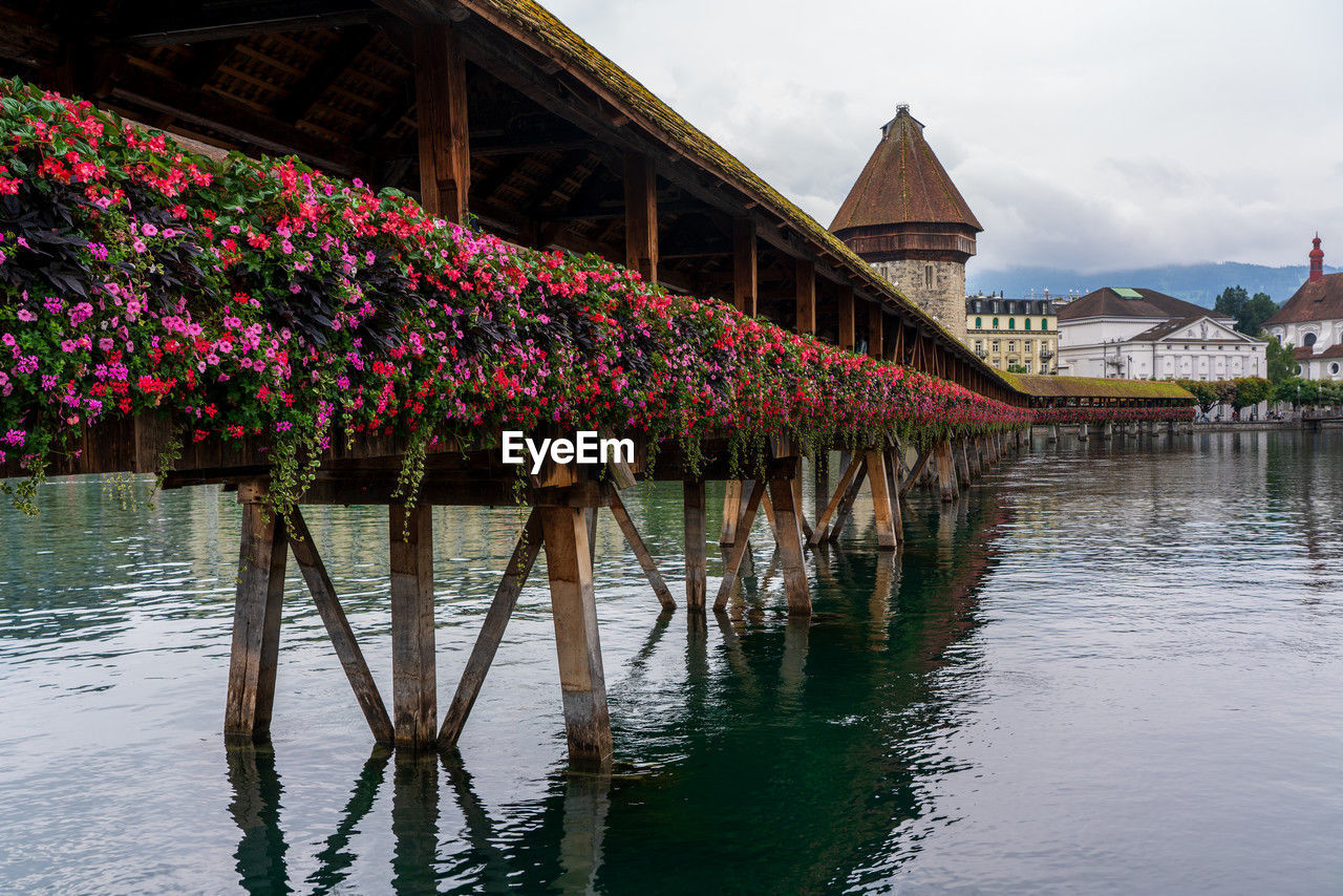 View of the old town of lucerne in switzerland.