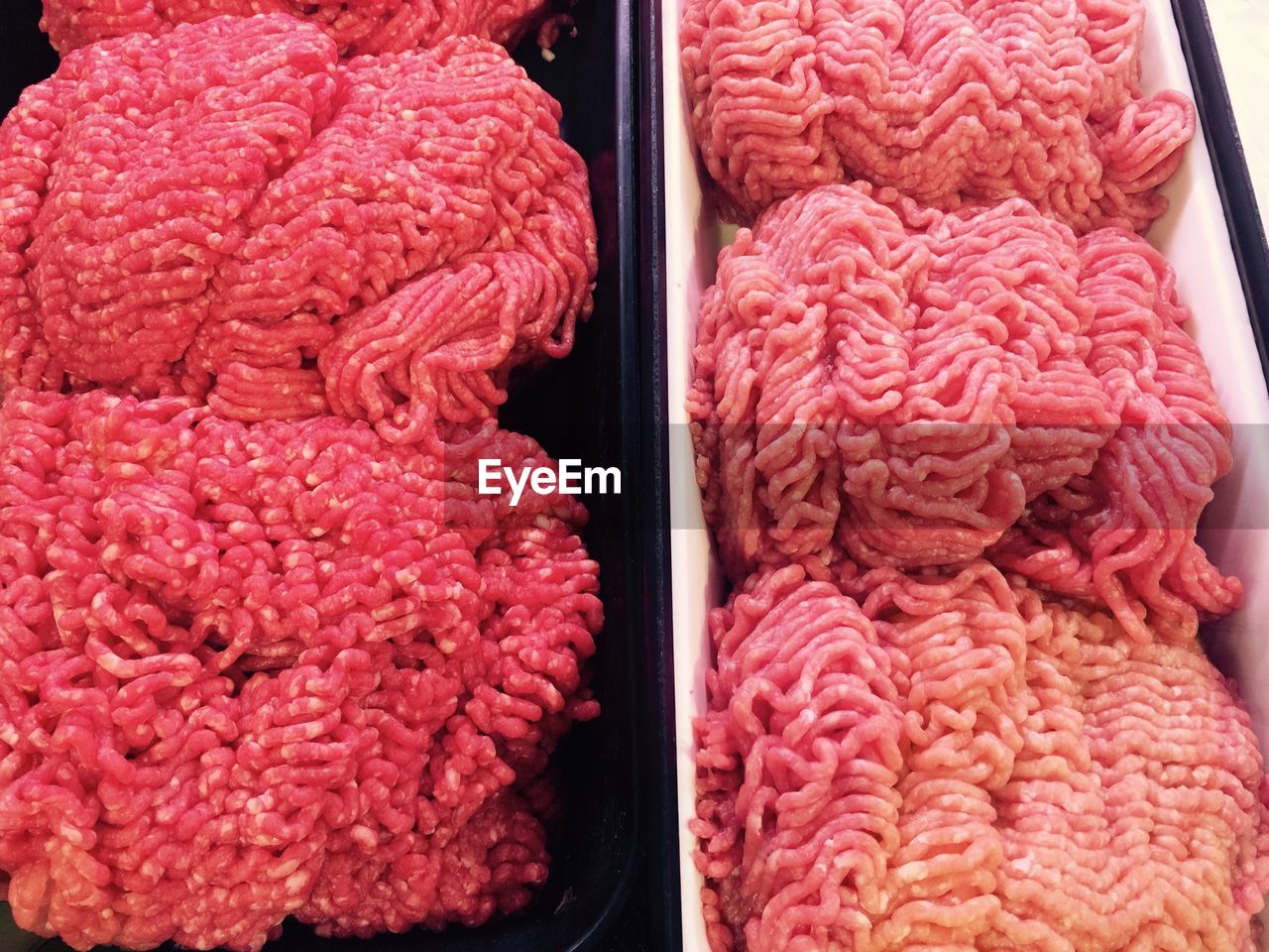 Close-up of minced beef for sale at butcher shop