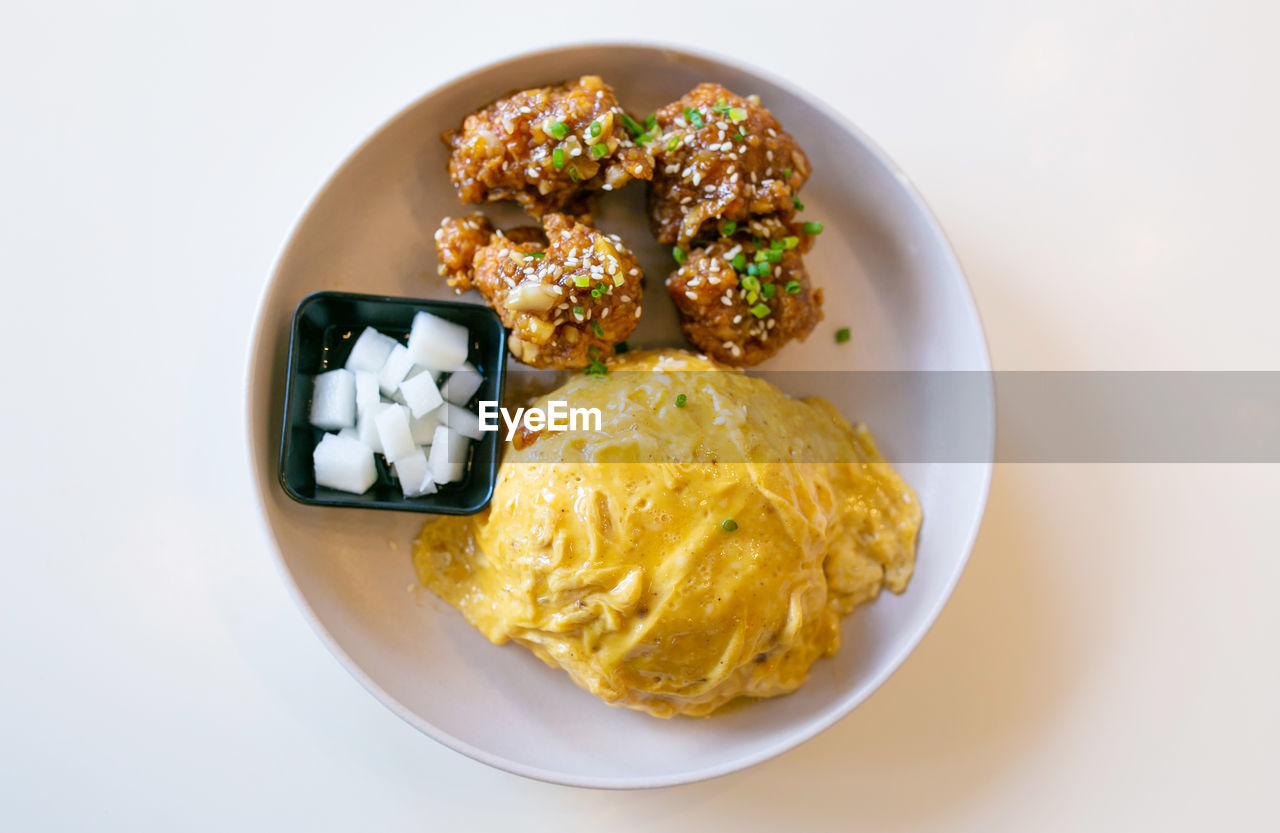 food, food and drink, dish, cuisine, healthy eating, freshness, produce, indoors, meal, plate, breakfast, wellbeing, no people, studio shot, high angle view, asian food, bowl, vegetarian food, directly above, still life, sweet food, dairy, vegetable, snack