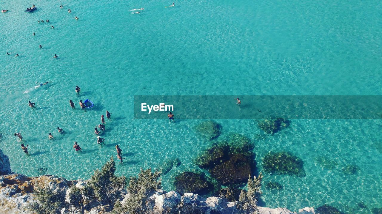 Crystal clear water in torre dell'orso, italy